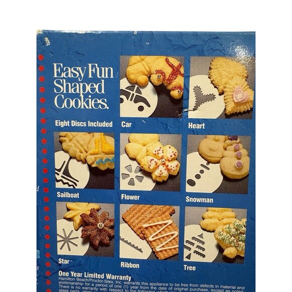 Hamilton Beach The Super Shooter Cordless Cookie Press & Food Decorator 11 Discs - Picture 4 of 9